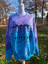 Load image into Gallery viewer, Half human half coffee fleece crew