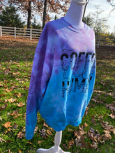 Load image into Gallery viewer, Half human half coffee fleece crew