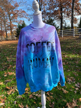 Load image into Gallery viewer, Half human half coffee fleece crew